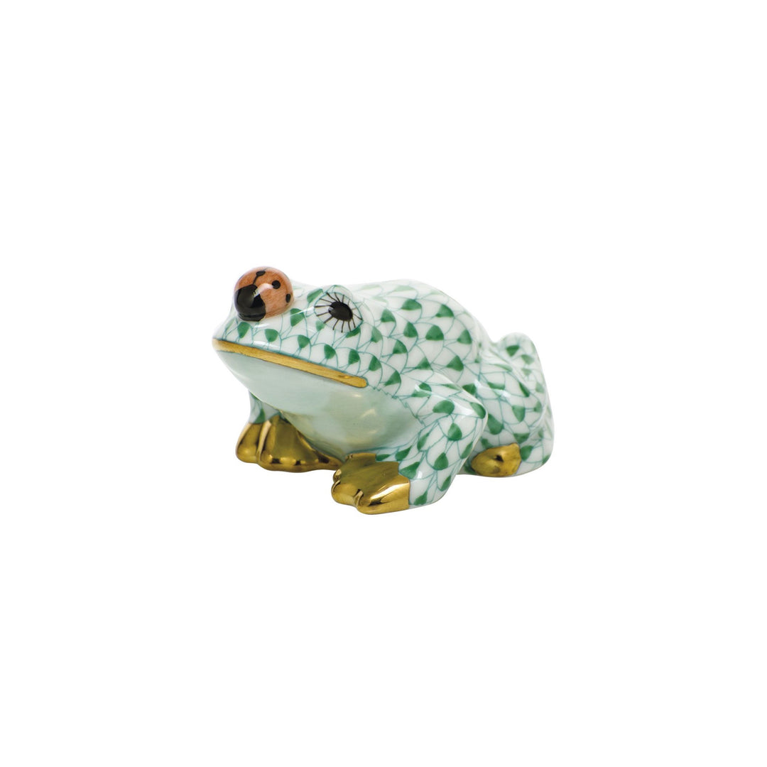 Fishnet Frog with Lady Bug, Green