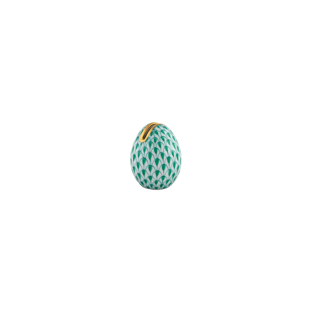 Fishnet Egg Place Card Holder, Green