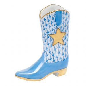 Fishnet Cowboy Boot, Blue