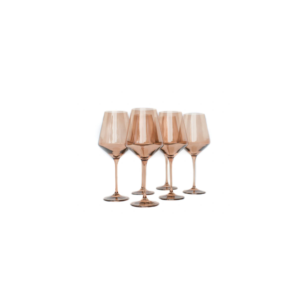 ESTELLE Amber Smoke Wine Glasses, Estelle Glassware