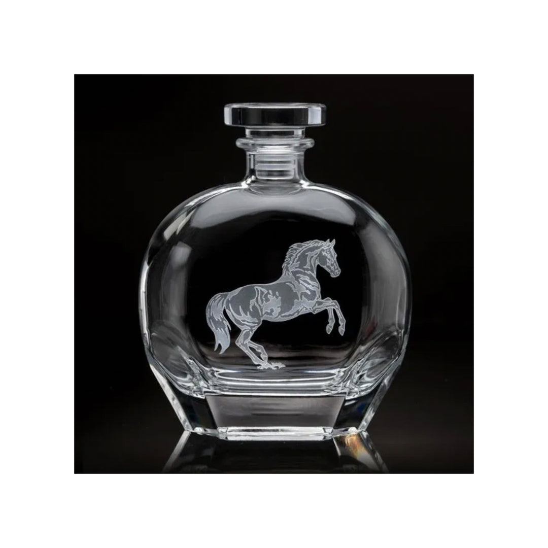 Cheval Rearing Horse Round Decanter