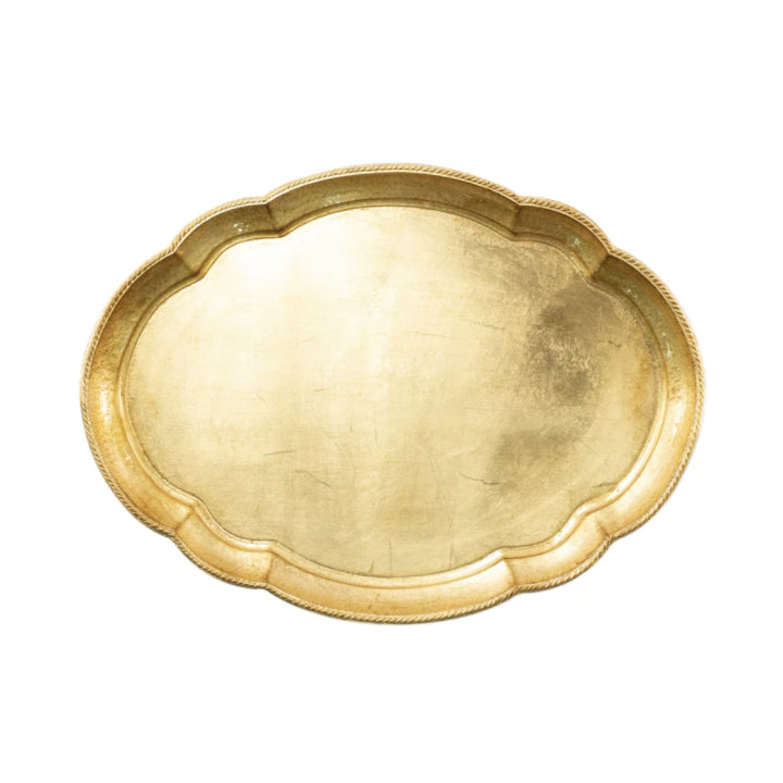 Florentine Gold Oval Tray Large