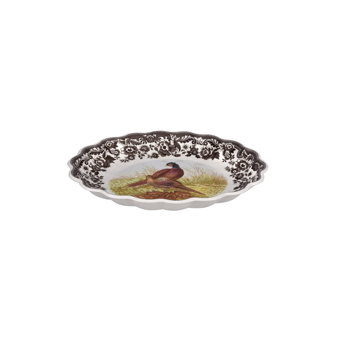 Woodland Oval Fluted Dish, Pheasant