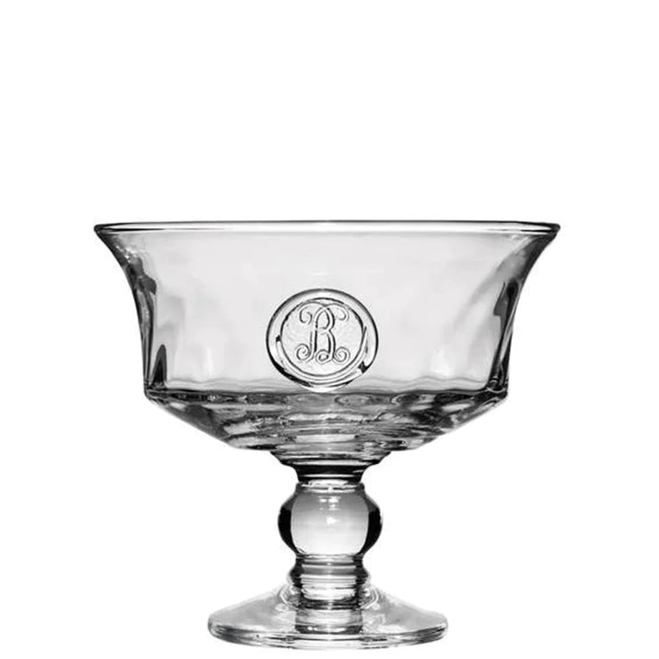Legado Glass Compote with Initial