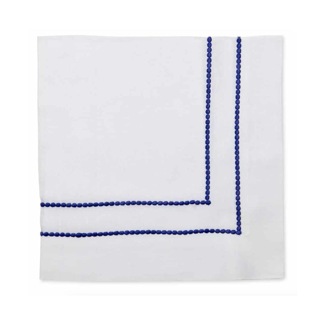 Bauble Embroidered Napkin Oxford Blue, Set of Four