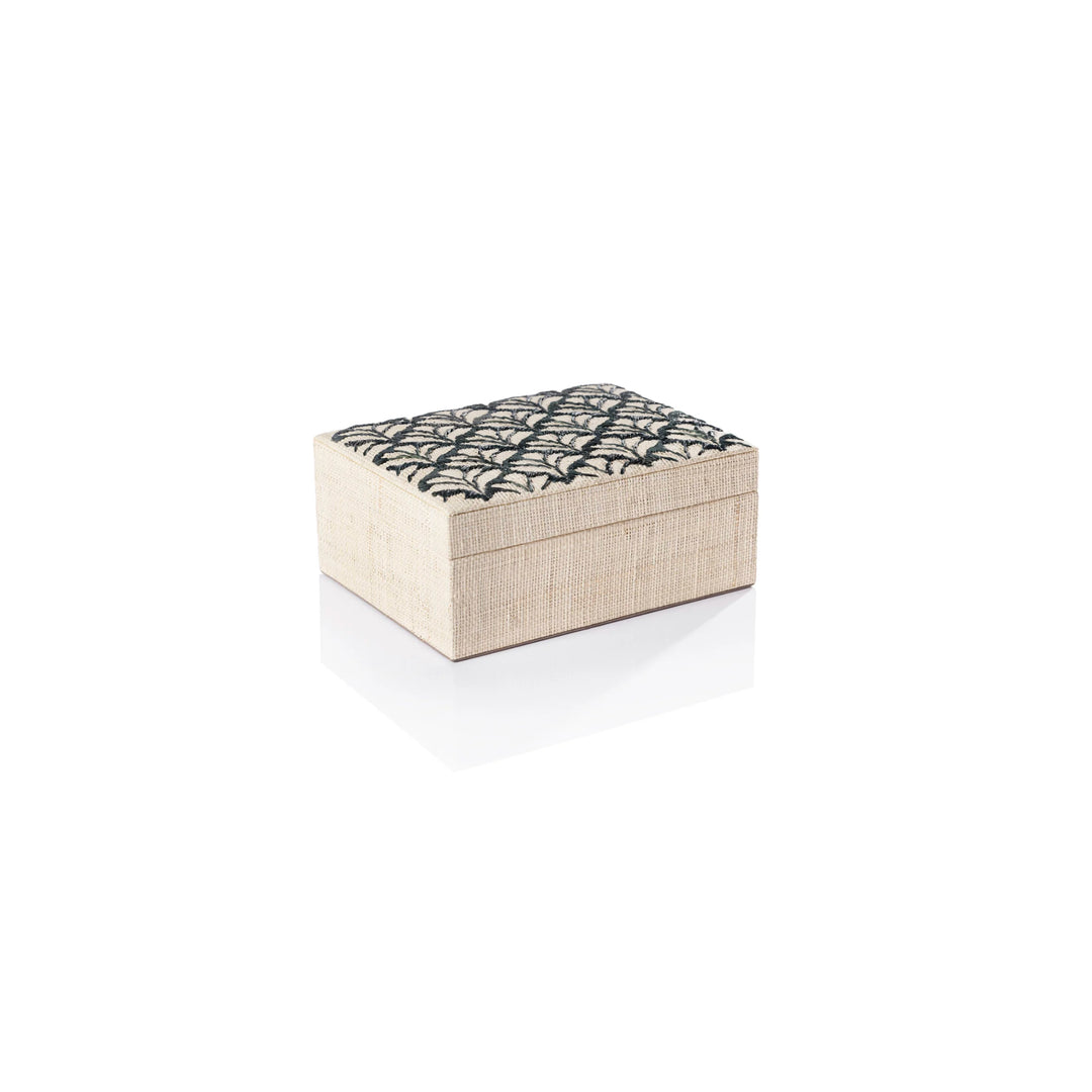 Raffia Canaria Petals Natural Fiber Box Small