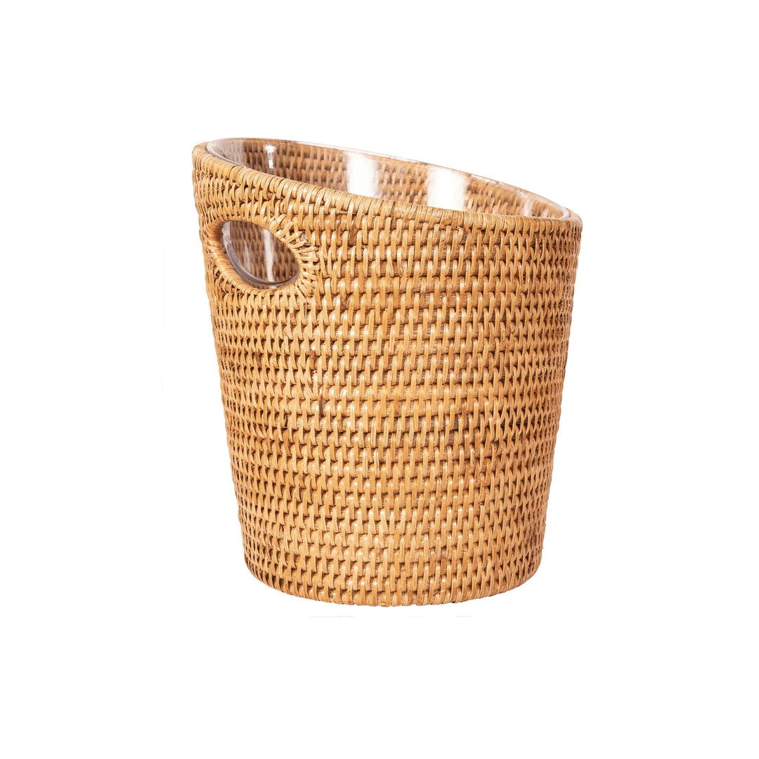 Woven Bottle Small Chiller with Acrylic Insert, Honey Brown