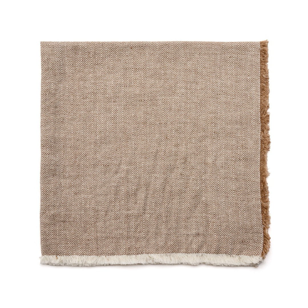 Herringbone Fringe Napkins Coffee, Set of Four