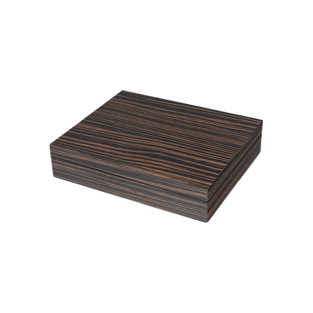 Italian Wood Lacquered Cufflink Box, Ebony