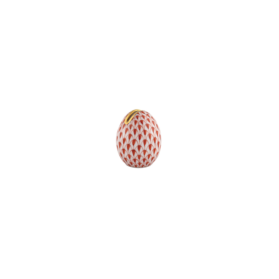 Fishnet Egg Place Card Holder, Rust