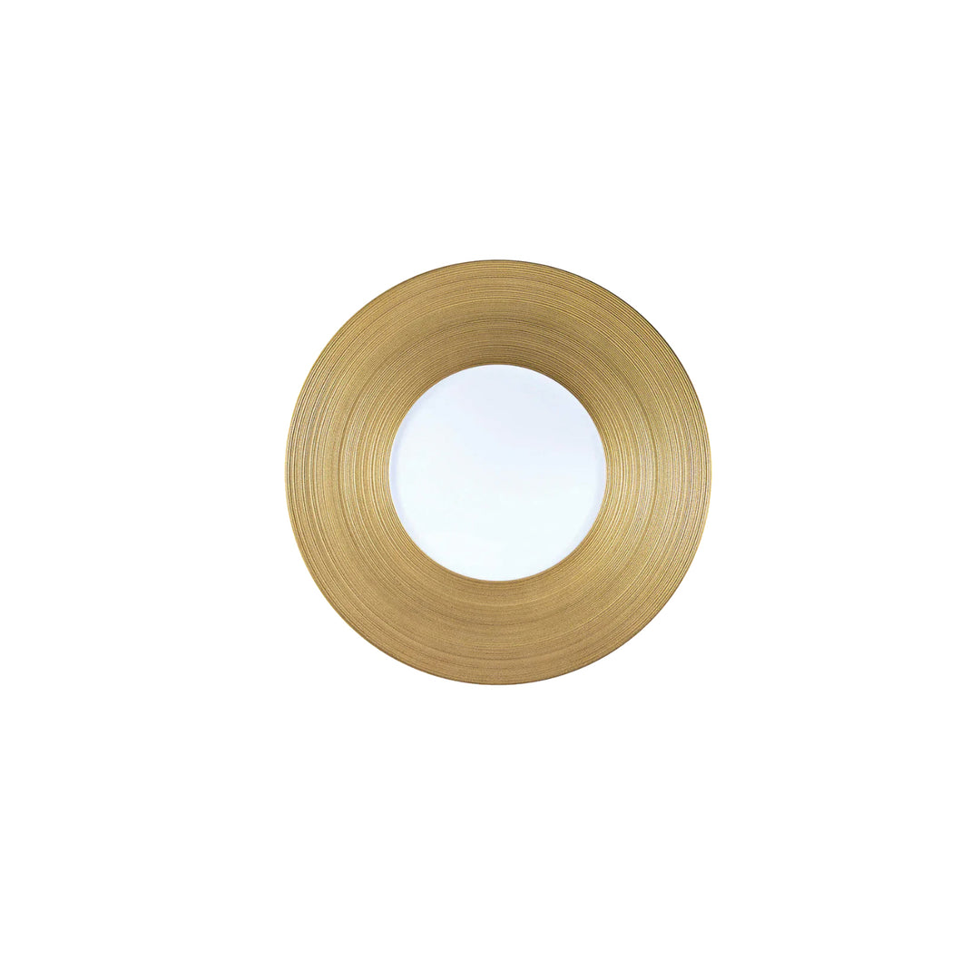Hemisphere Gold Full Rim Dessert Plate, Large Center