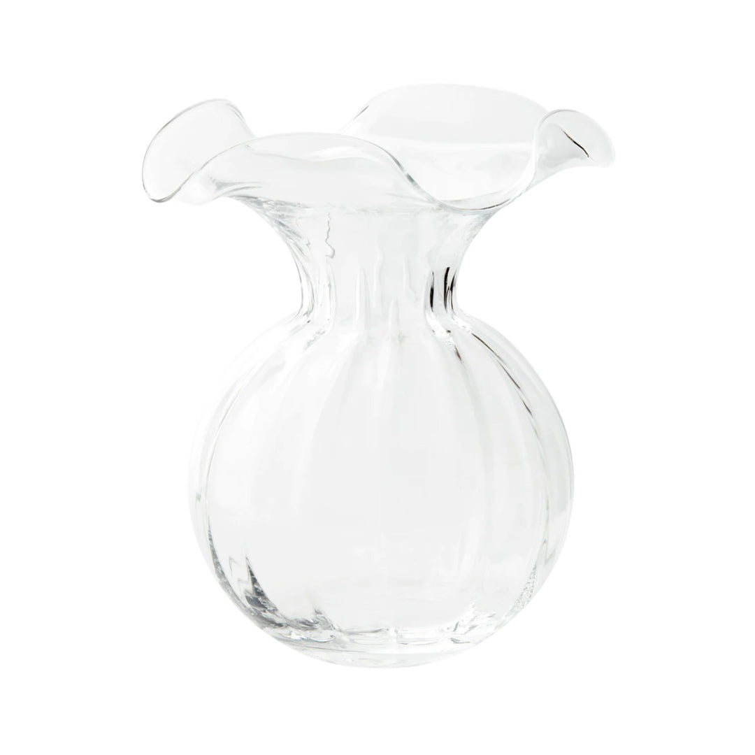 Hibiscus Fluted Vase Large, Clear