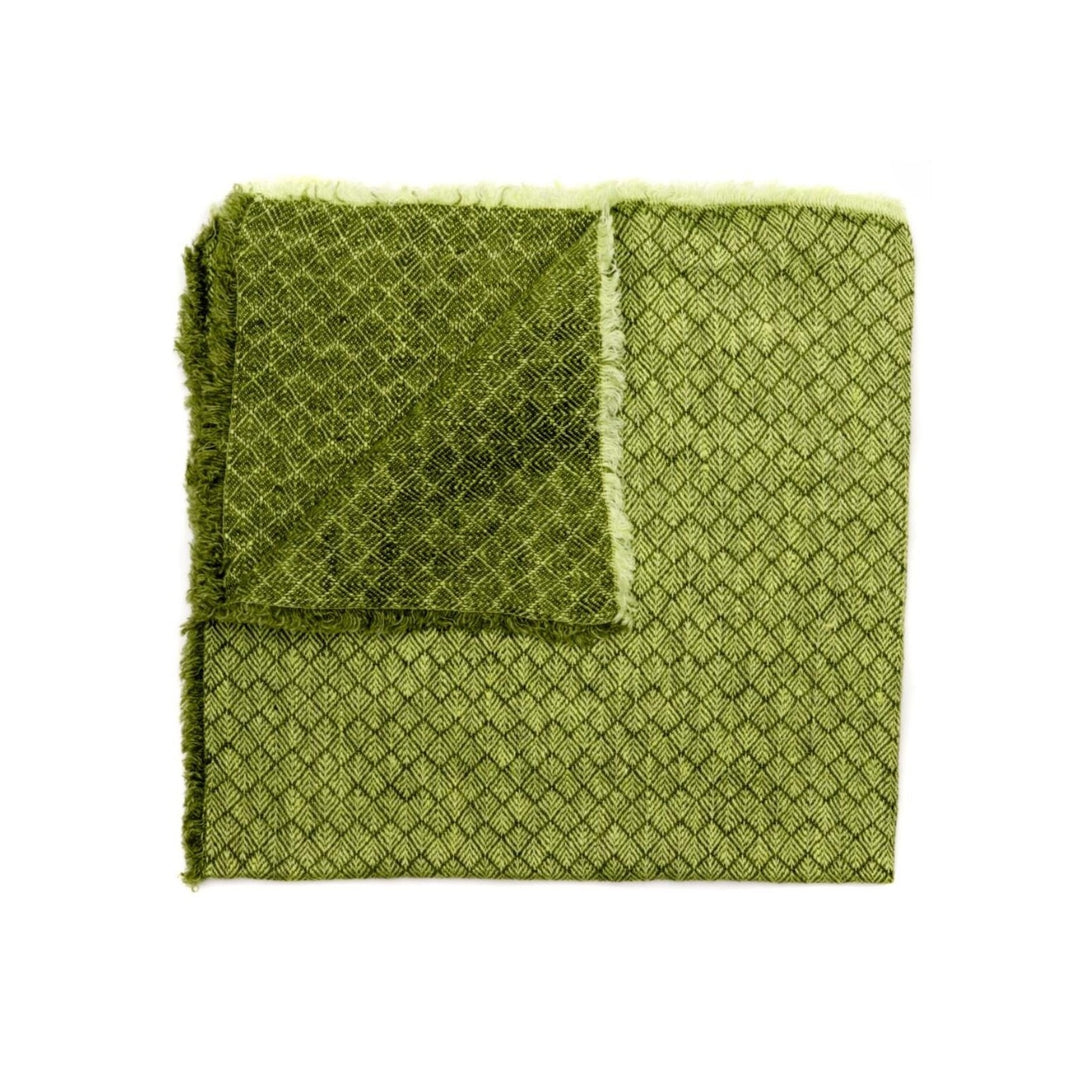 Washed Jacquard Napkins Grass, Set of Four