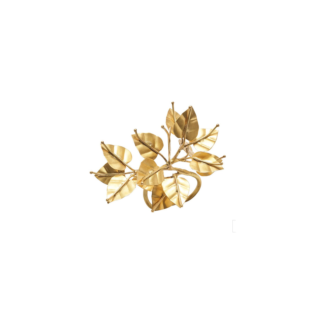 Bougainvillea Gold Napkin Ring, Set of Four