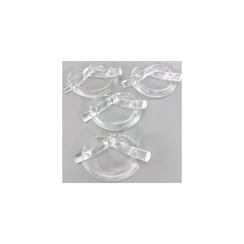 Acrylic Knot Napkin Rings Clear, Set of Four