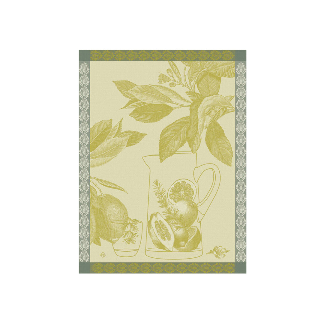 Tea towel Eaux de citrons Yellow