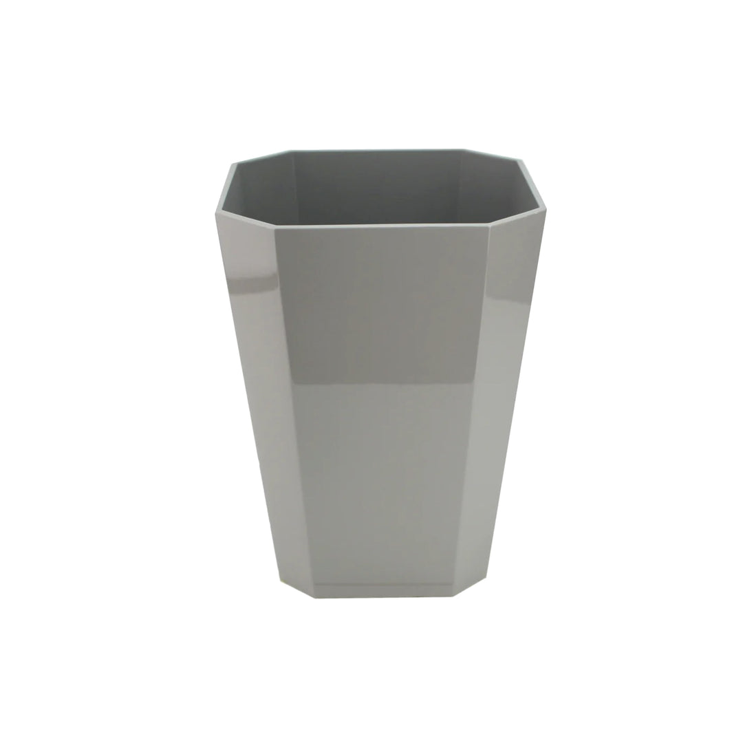 Octagonal Lacquer Bin, Chiffon Grey