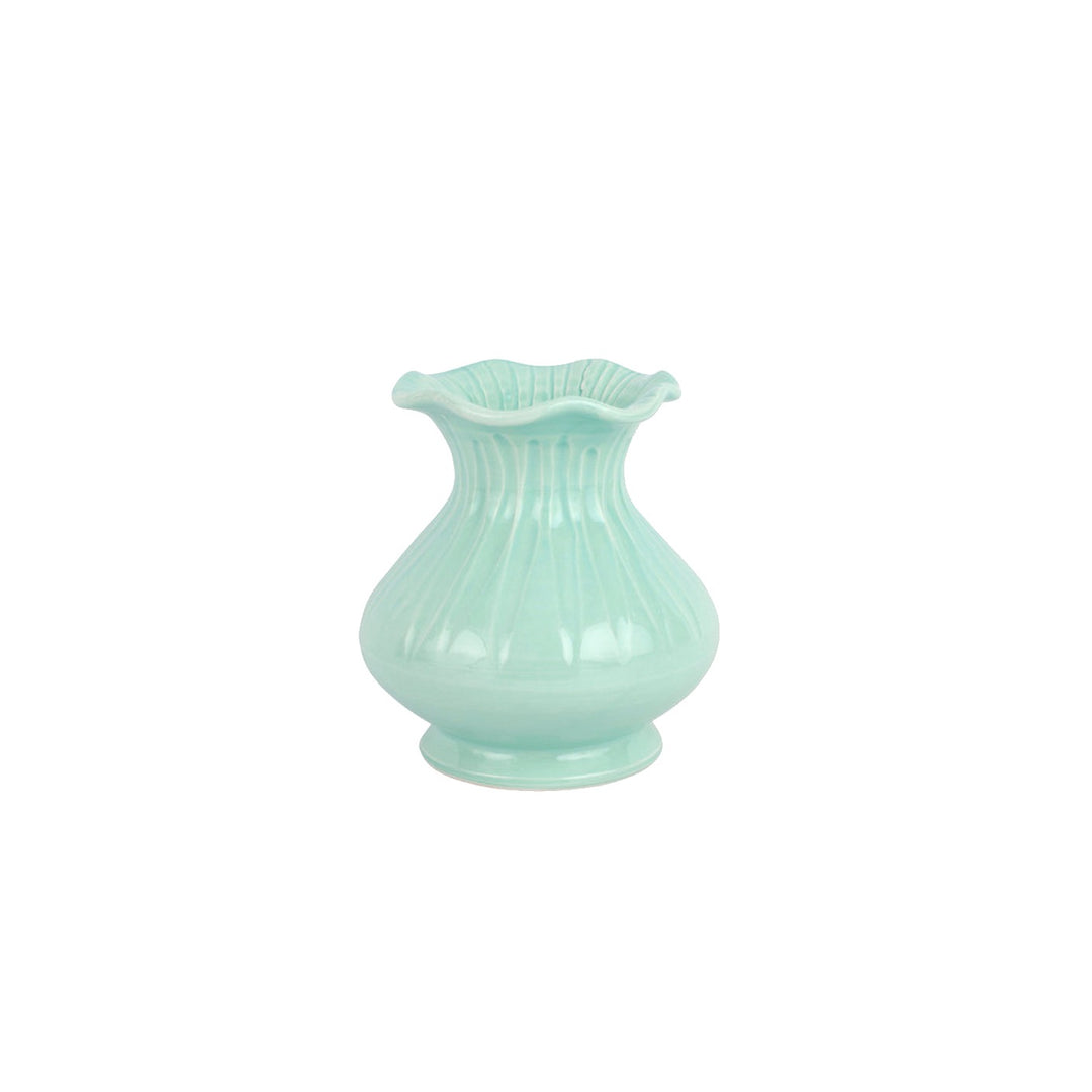 Ondulata Aqua Short Vase