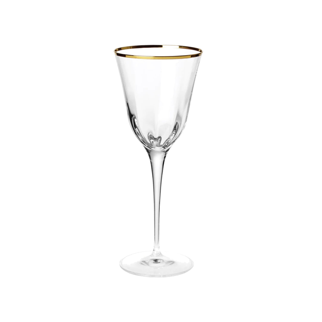 Optical Gold Goblet/Water Glass
