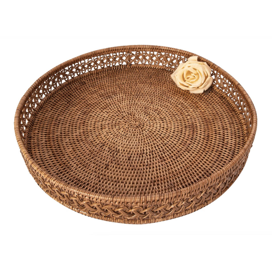 Woven SECA Design Round Tray Large