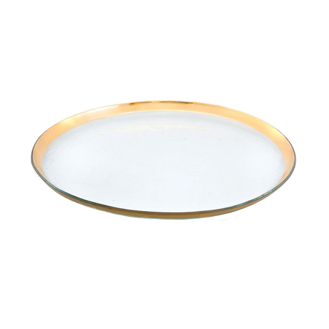 Roman Antique Gold Round Party Platter