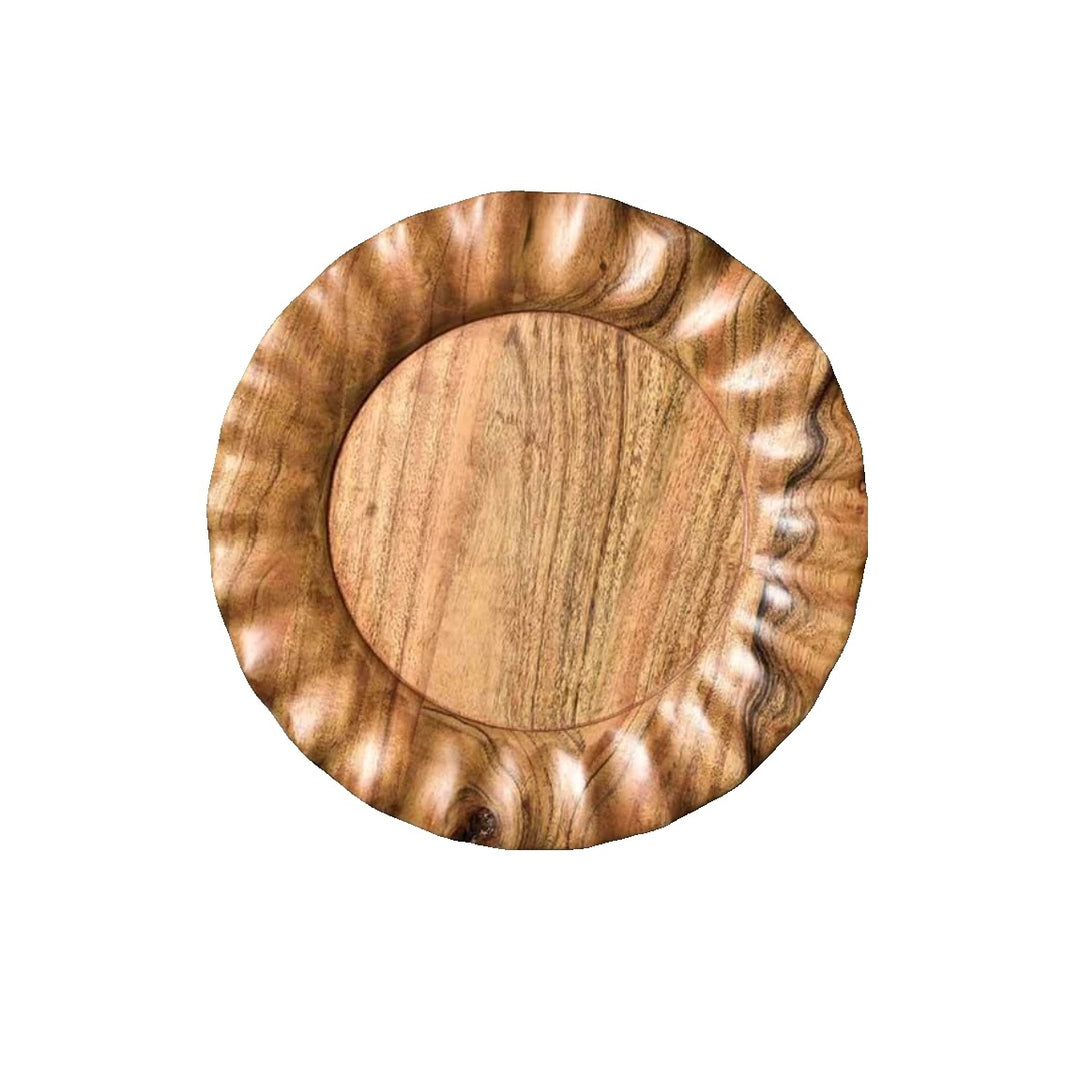 Fundamental Wood Ruffle Charger