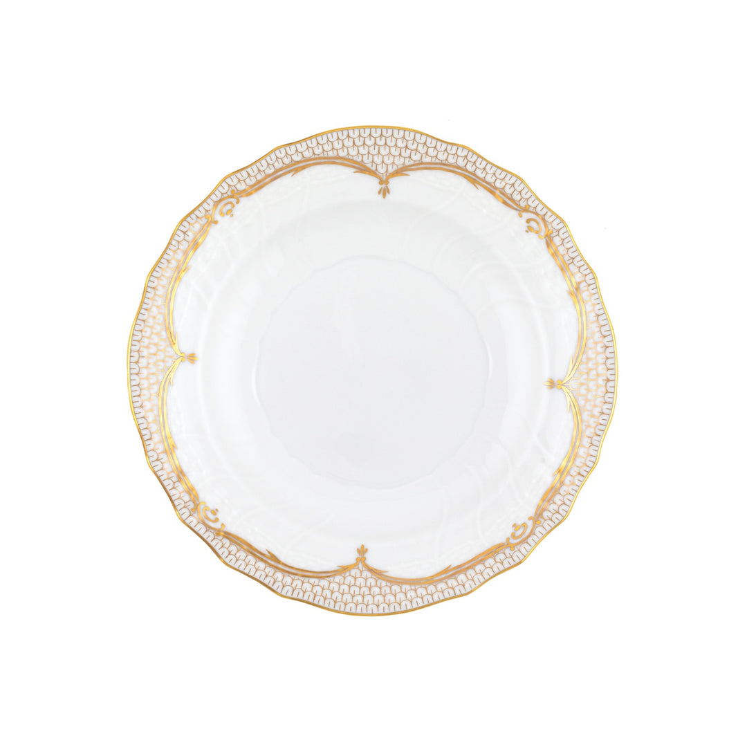 Golden Elegance Salad Plate