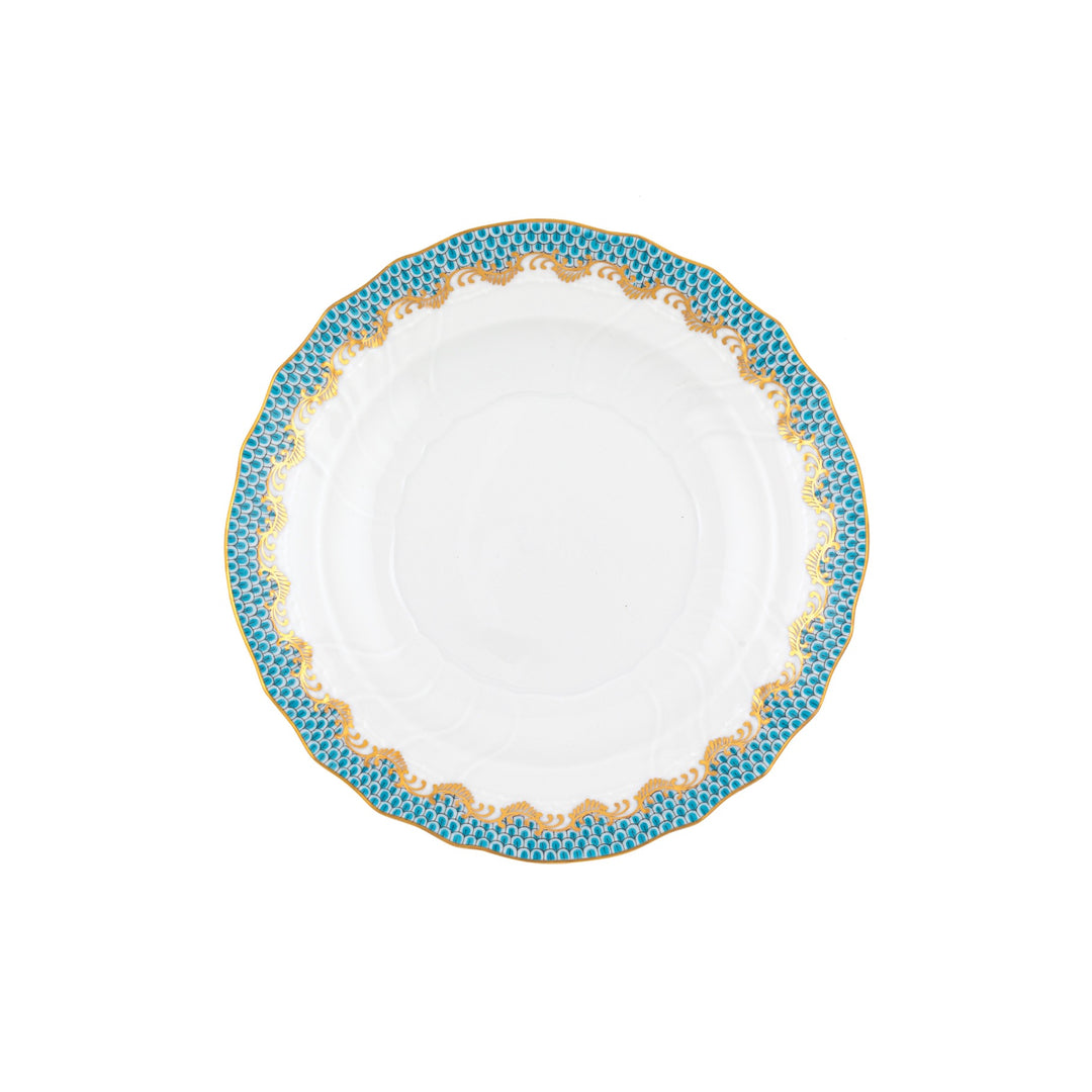 Turquoise Fish Scale Salad Plate