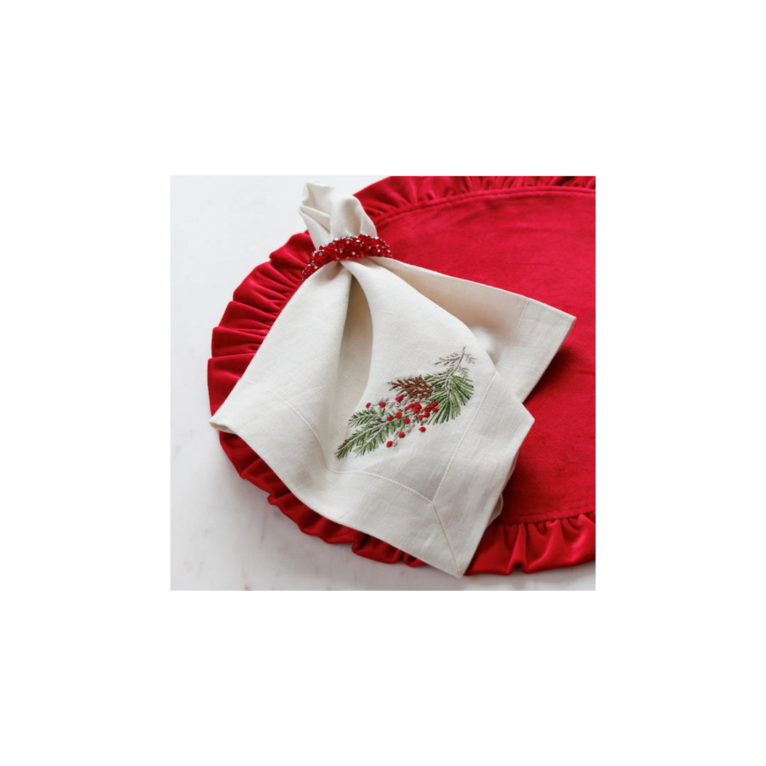 Natale Sprig Large Napkins, Set of Four