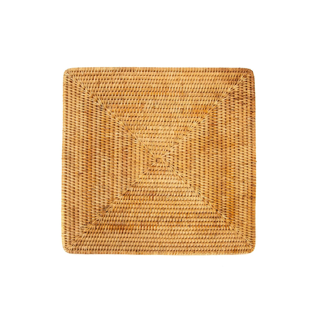 Woven Square Placemat, Honey Brown