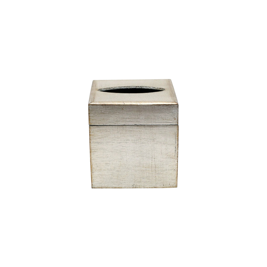 Florentine Wooden Tissue Box Platinum
