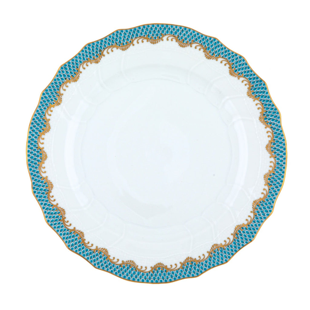 Turquoise Fish Scale Service Plate