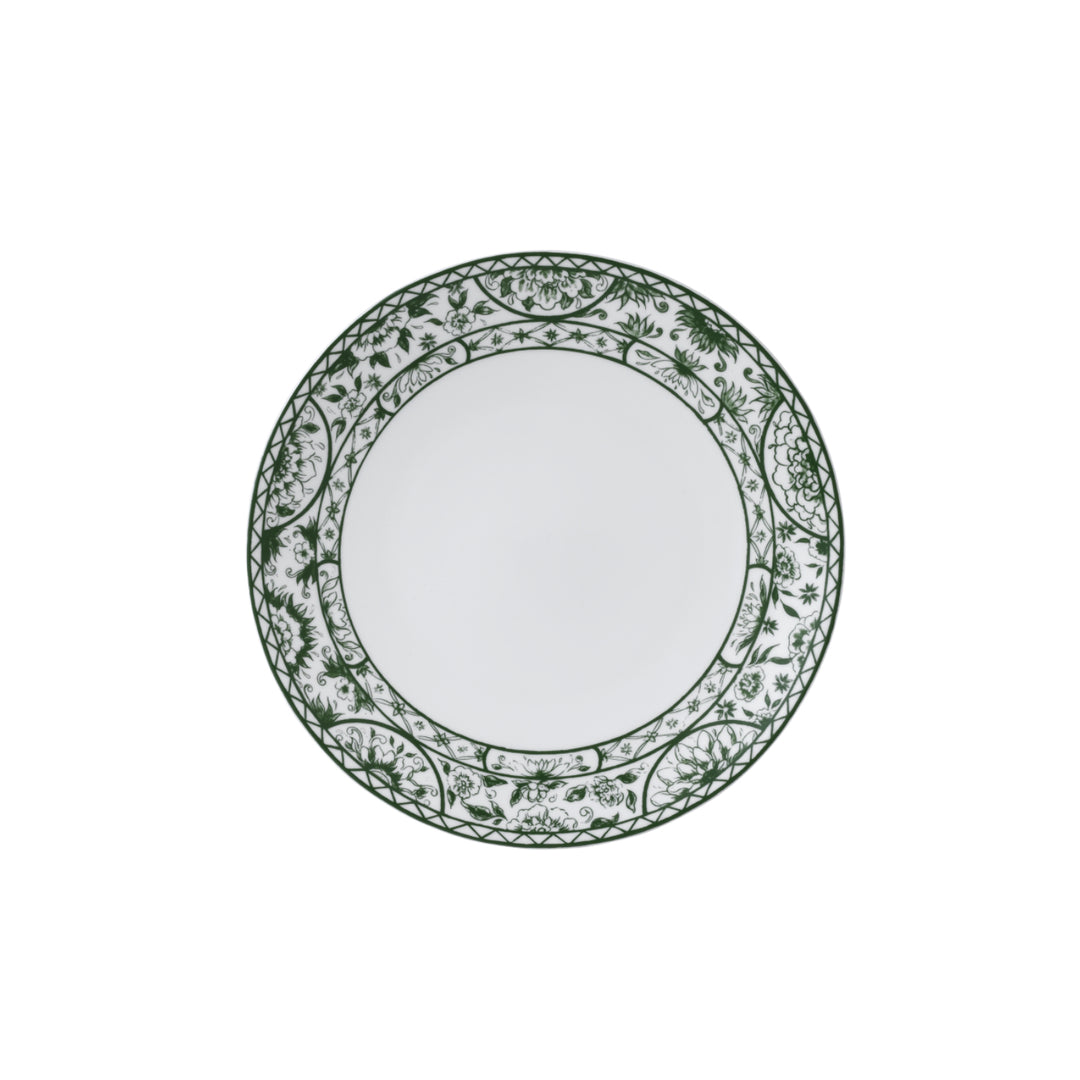 Victoria's Garden Green Border Dinner Plate