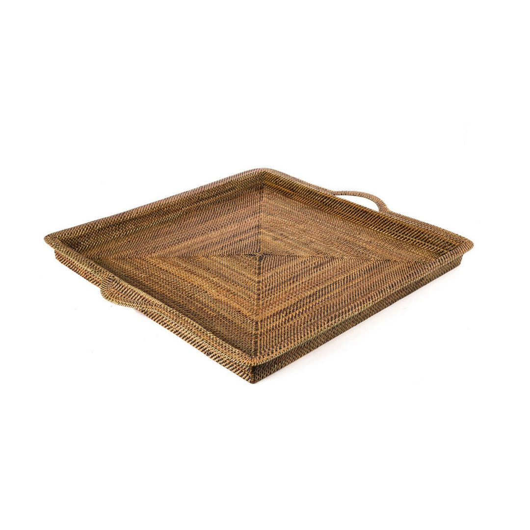 Woven Square Tray with Handles XL