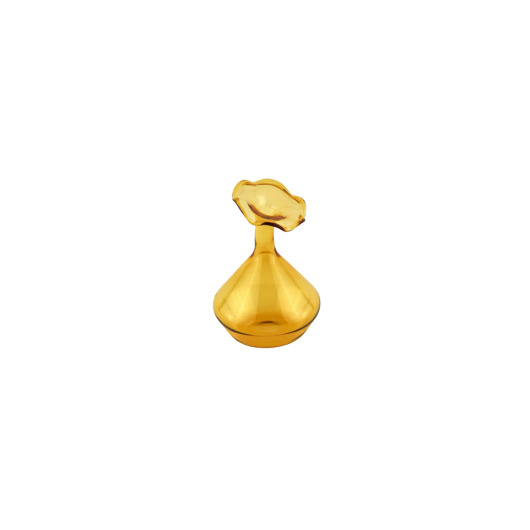 Scallop Bud Vase, Amber