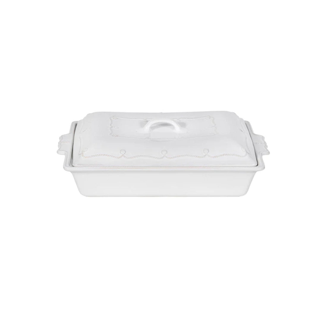 Berry & Thread Whitewash Rectangular Baker with Lid