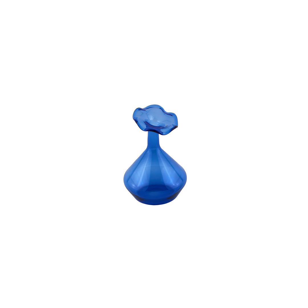 Scallop Bud Vase, Blue
