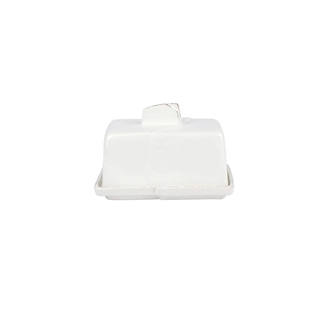 Lastra White Butter Dish