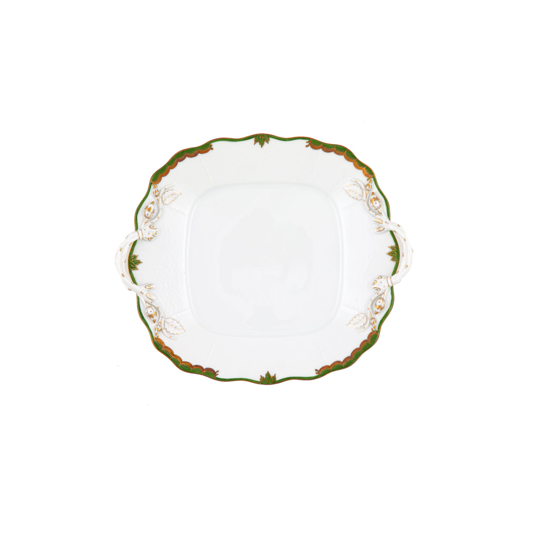 Princess Victoria Dark Green Cake Plate