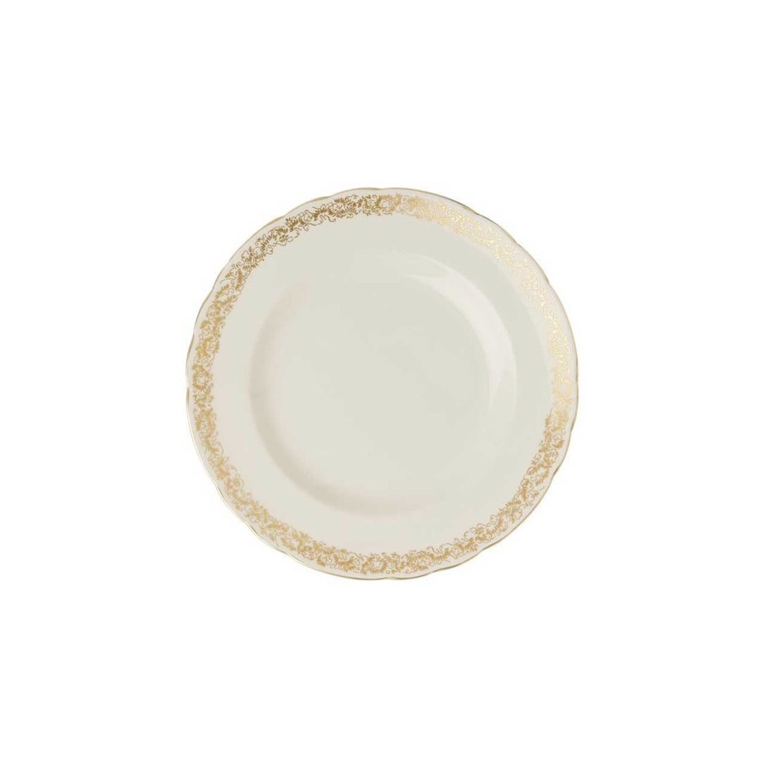 Gold Aves Narrow Border Dessert Plate