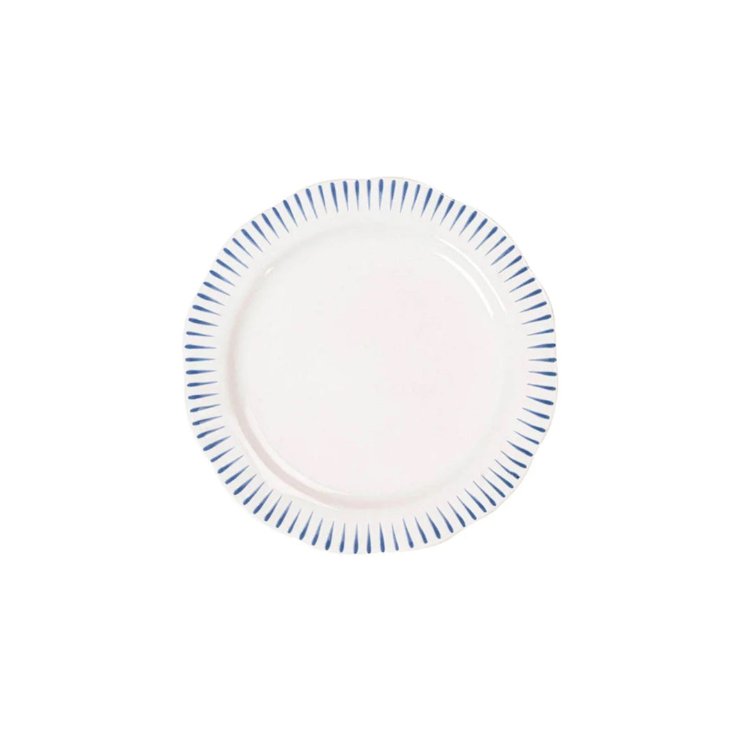 Sitio Stripe Indigo Dessert/Salad Plate