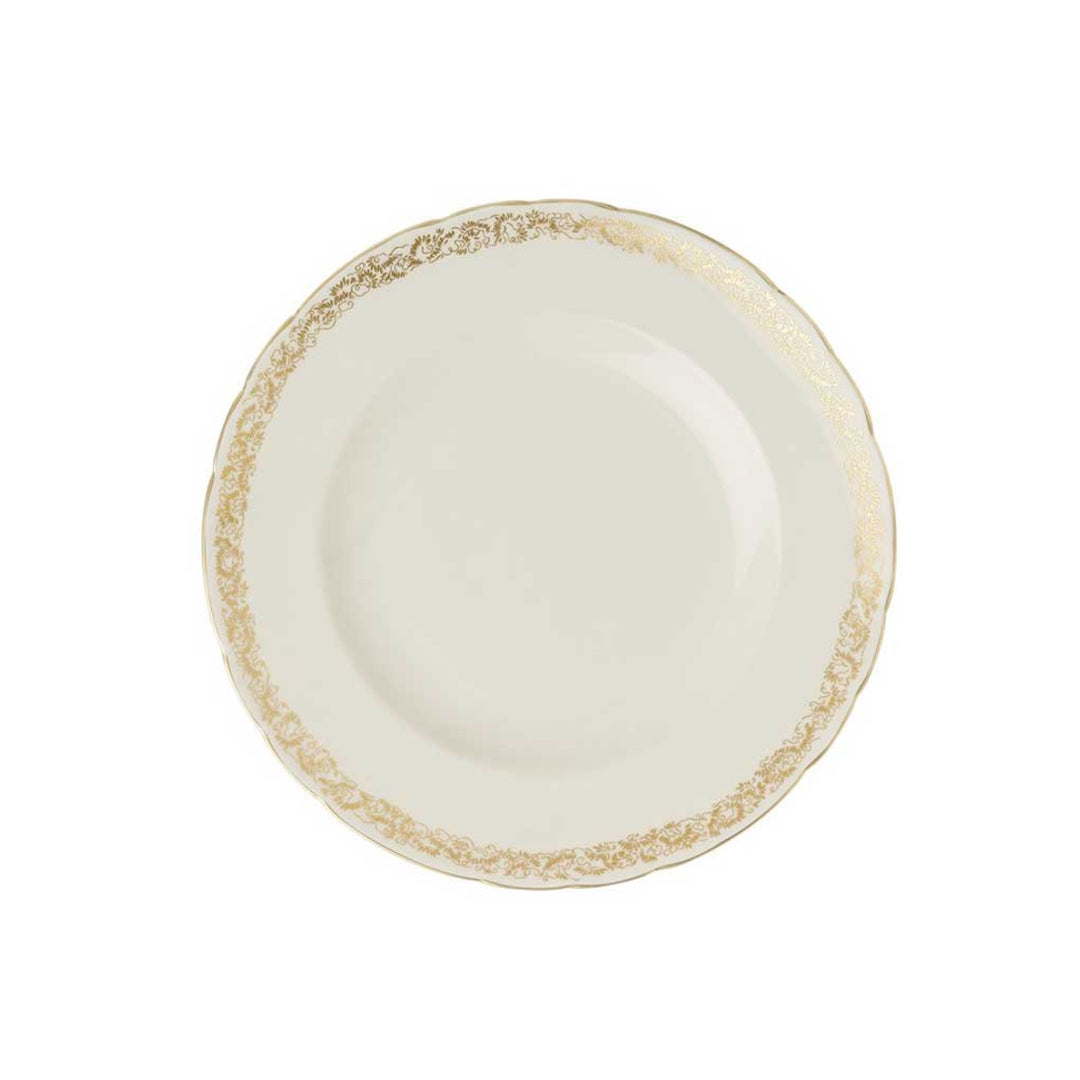 Gold Aves Narrow Border Dinner Plate