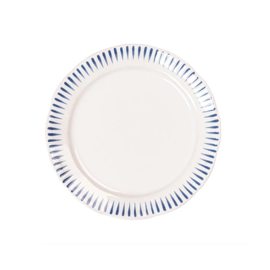 Sitio Stripe Indigo Dinner Plate