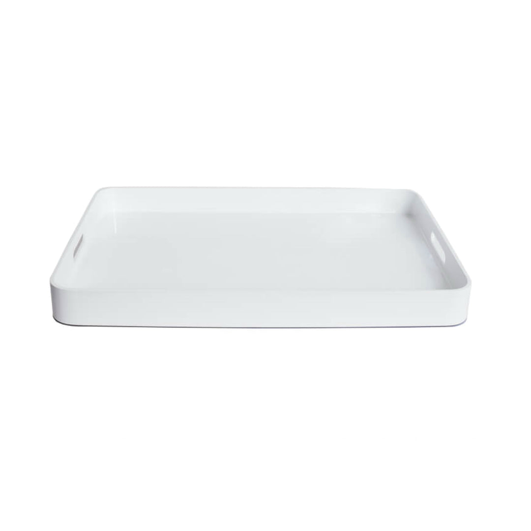 Lacquer Large Tray, White