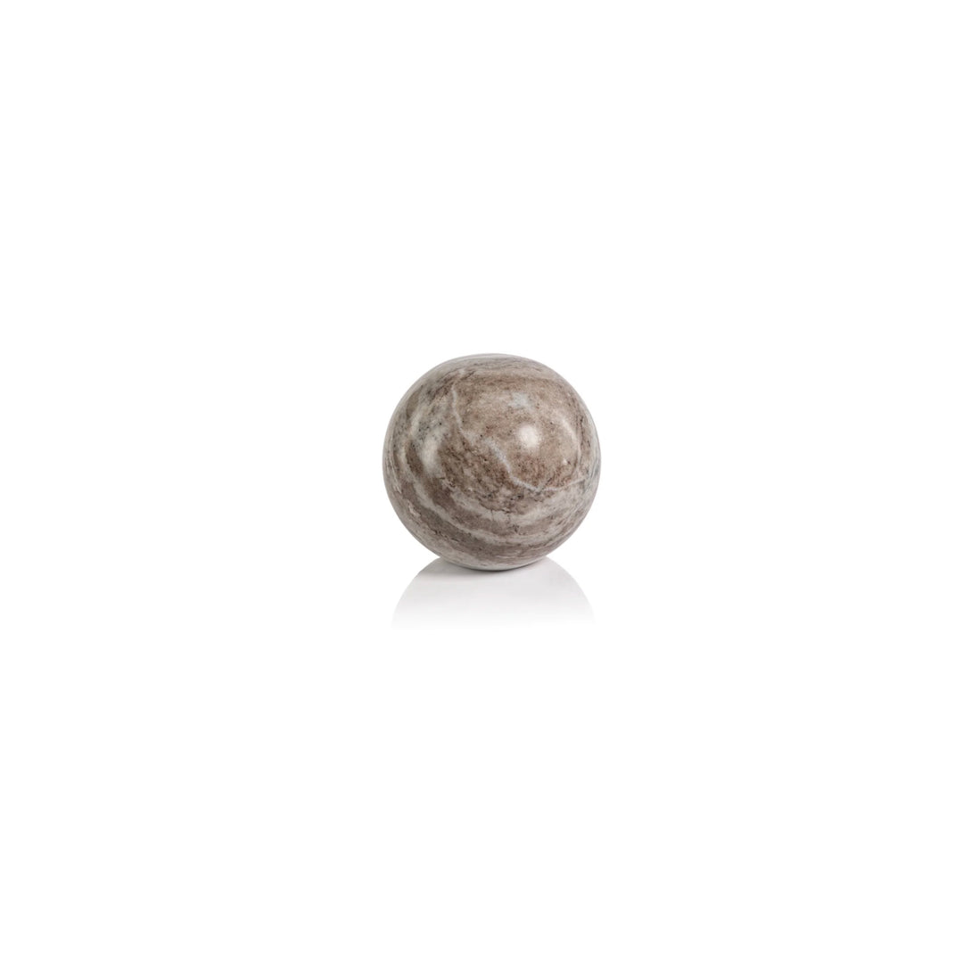 Arabescato Marble Sphere Bookends, PAIR