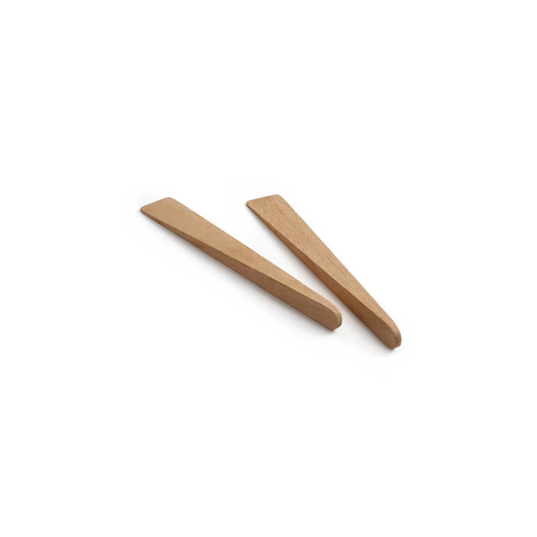 Modern Oak Salad Server Set