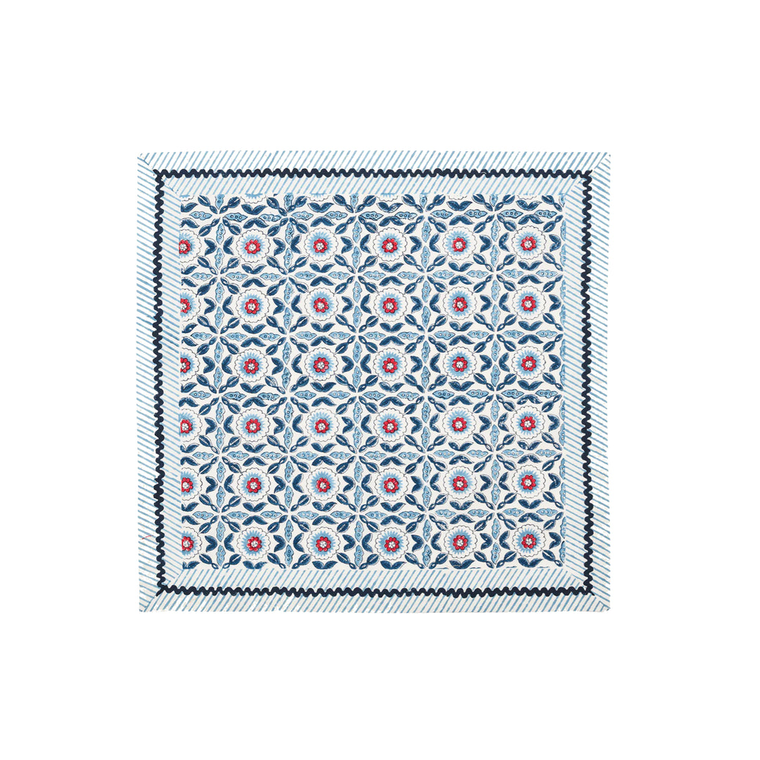 Majorelle Napkins Red/White/Blue, Set of Four