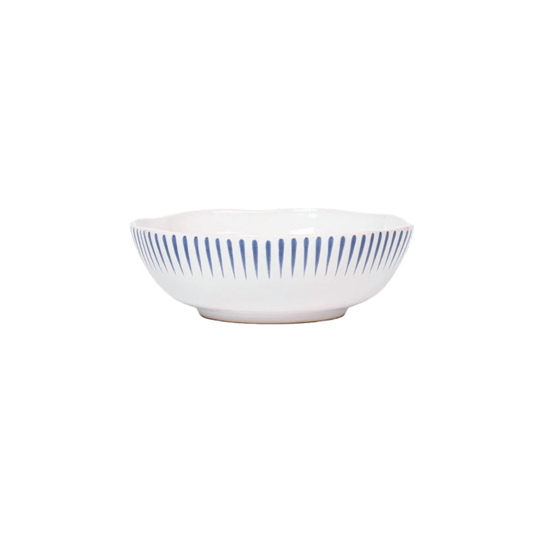 Sitio Stripe Indigo Coupe Bowl