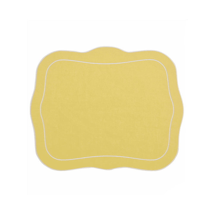 Linho Patrician Placemat Yellow, Set of Two