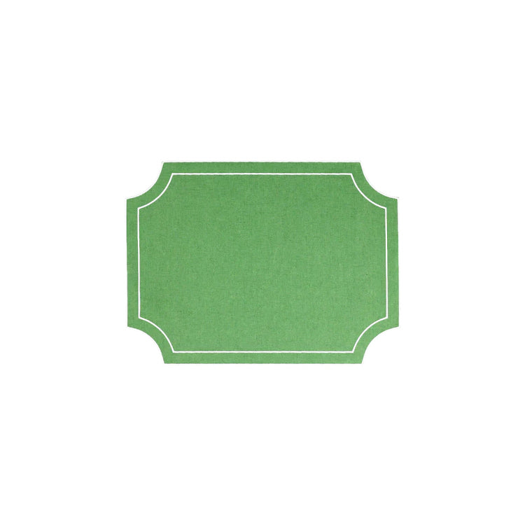Tessuti Rectangular Placemats Sage Green, Set of Four